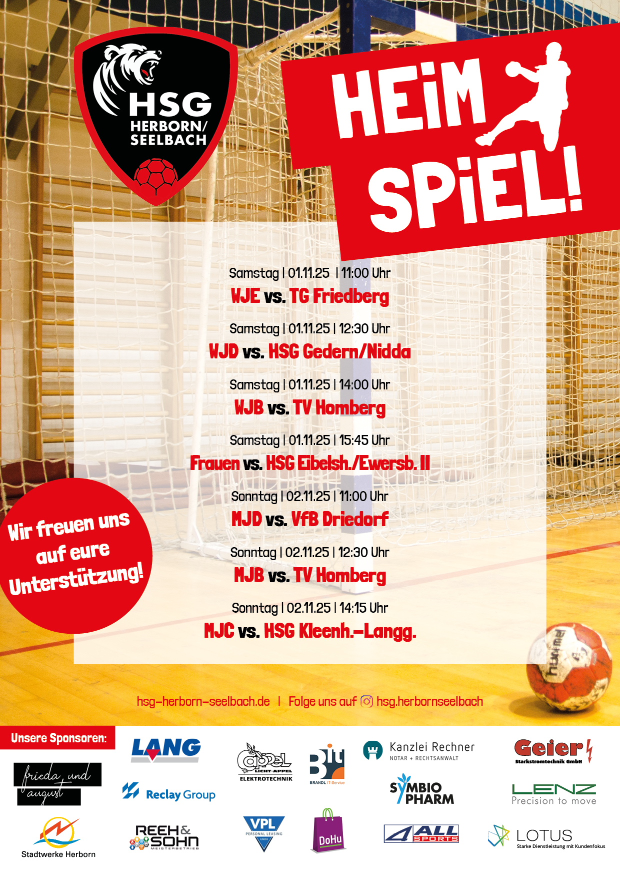 🔥 Heimspiel-Wochenende bei der HSG Herborn/Seelbach! 🔥