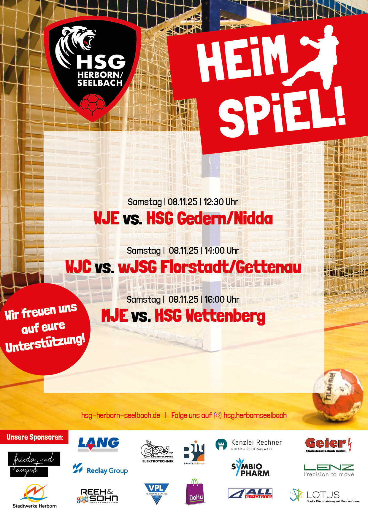 🔥 Heimspiel-Samstag bei der HSG Herborn/Seelbach! 🔥