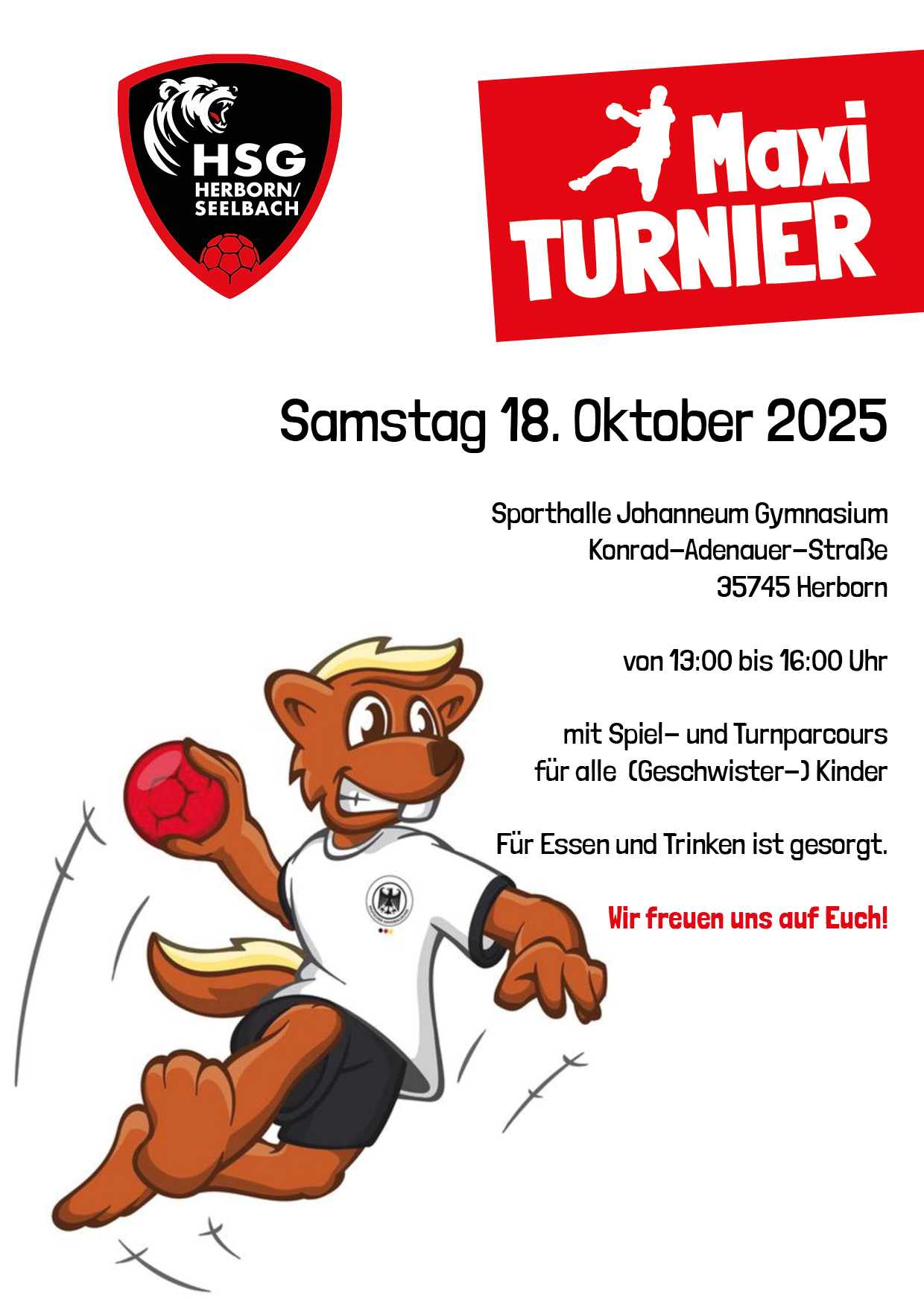 Maxi-Turnier der HSG Herborn/Seelbach am 18. Oktober 2025
