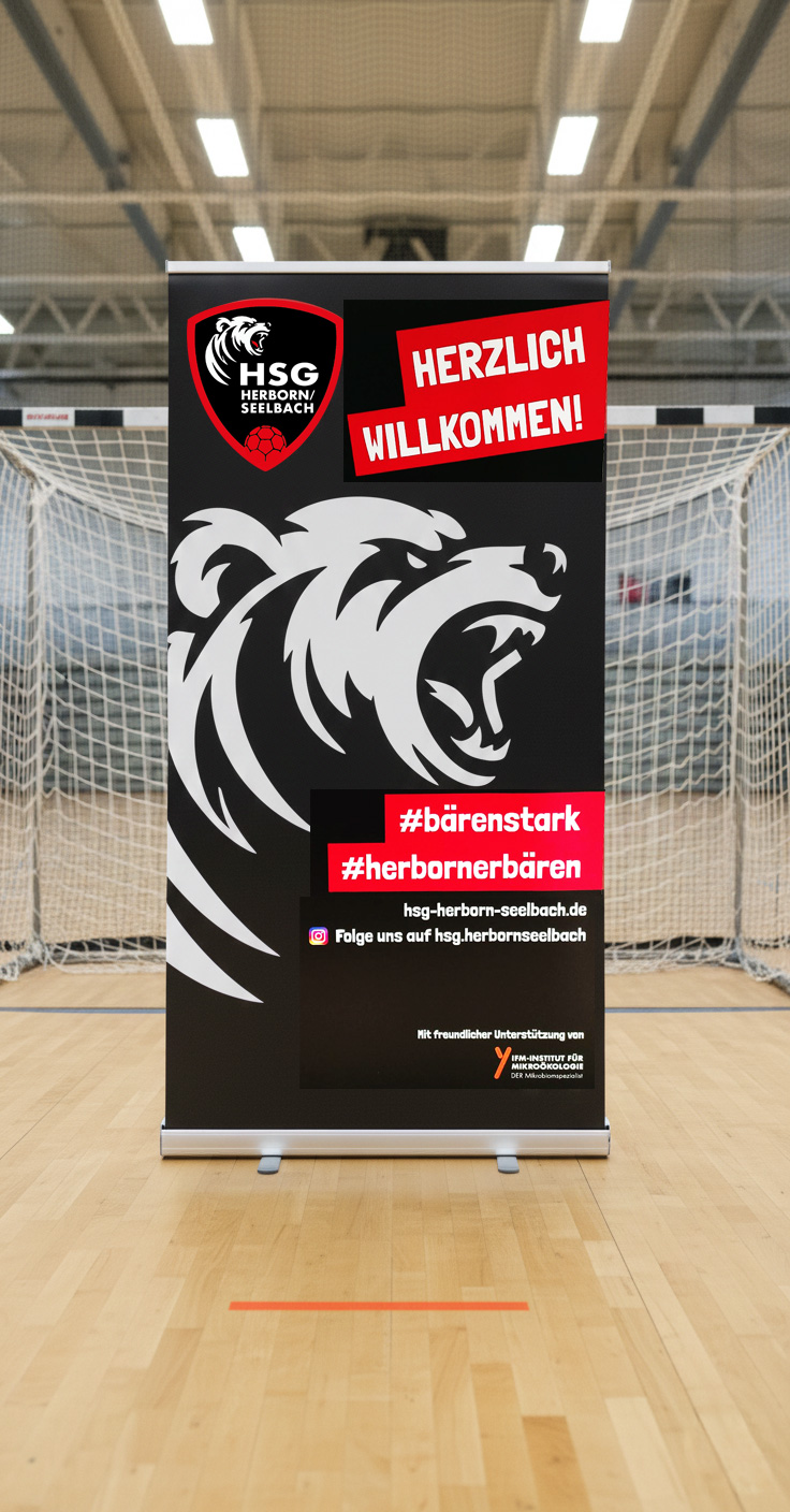 Neues Roll-up für die HSG Herborn/Seelbach – Danke an unsere Unterstützer!