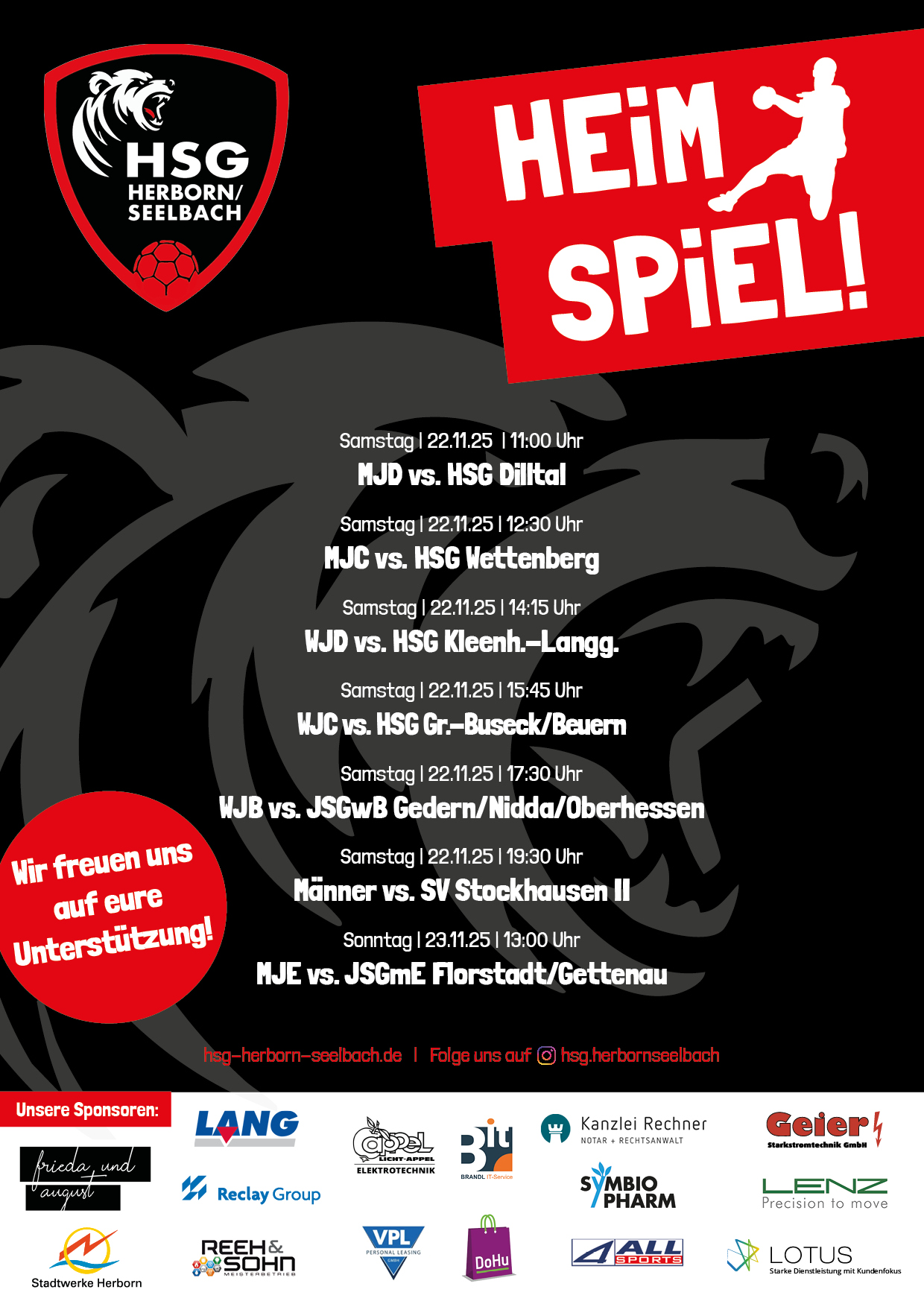 🔥 Heimspiel-Wochenende bei der HSG Herborn/Seelbach! 🔥