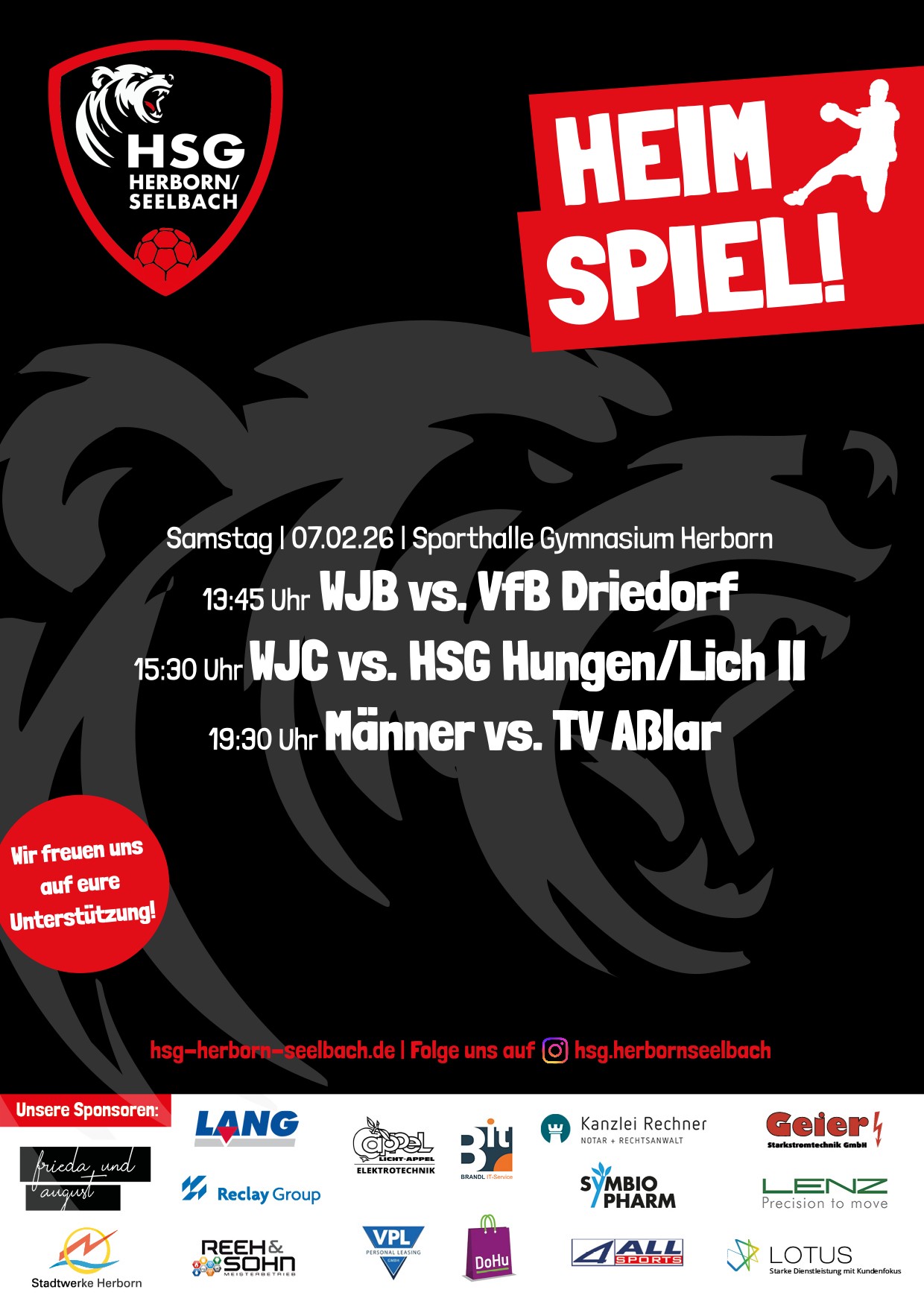 🔥 Heimspiel-Wochenende bei der HSG Herborn/Seelbach! 🔥