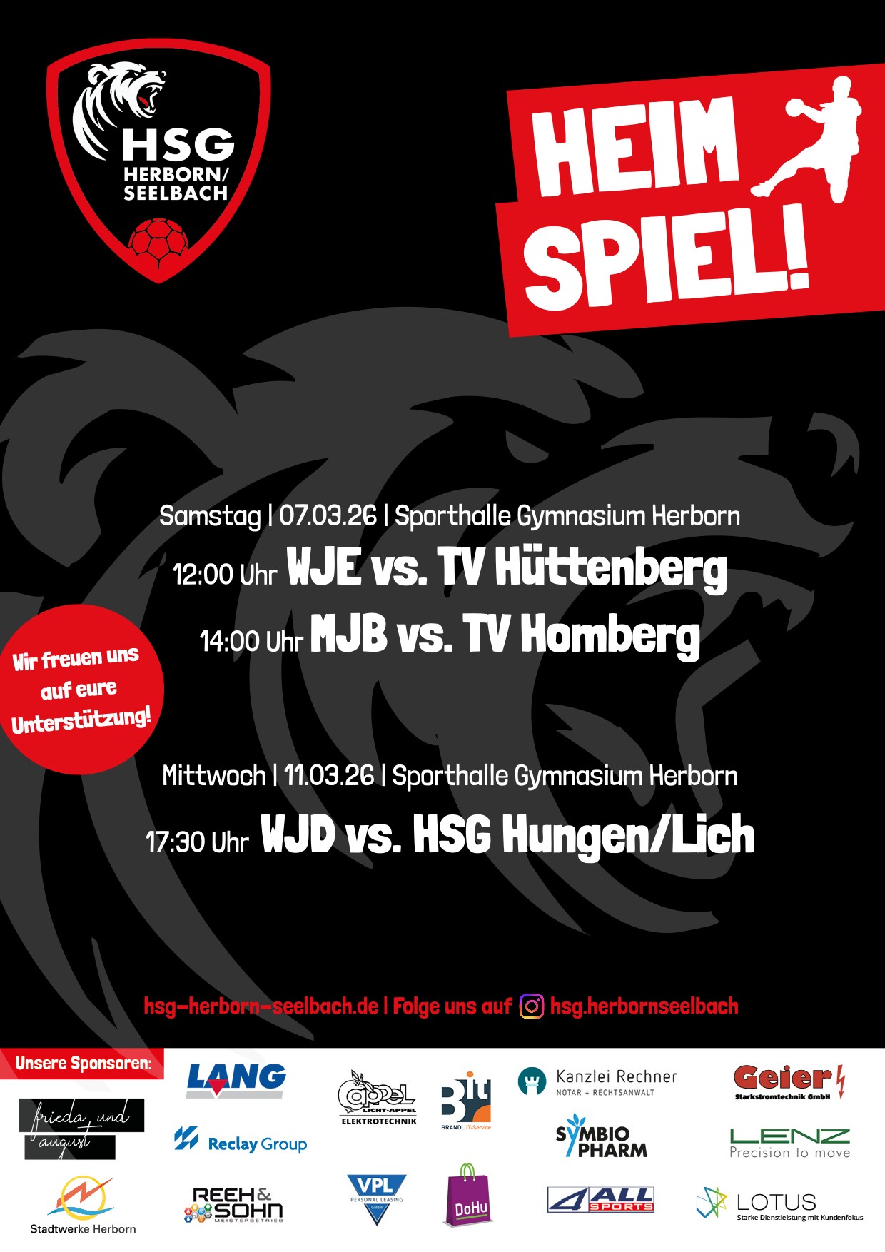 🔥 Heimspiel-Wochenende bei der HSG Herborn/Seelbach! 🔥