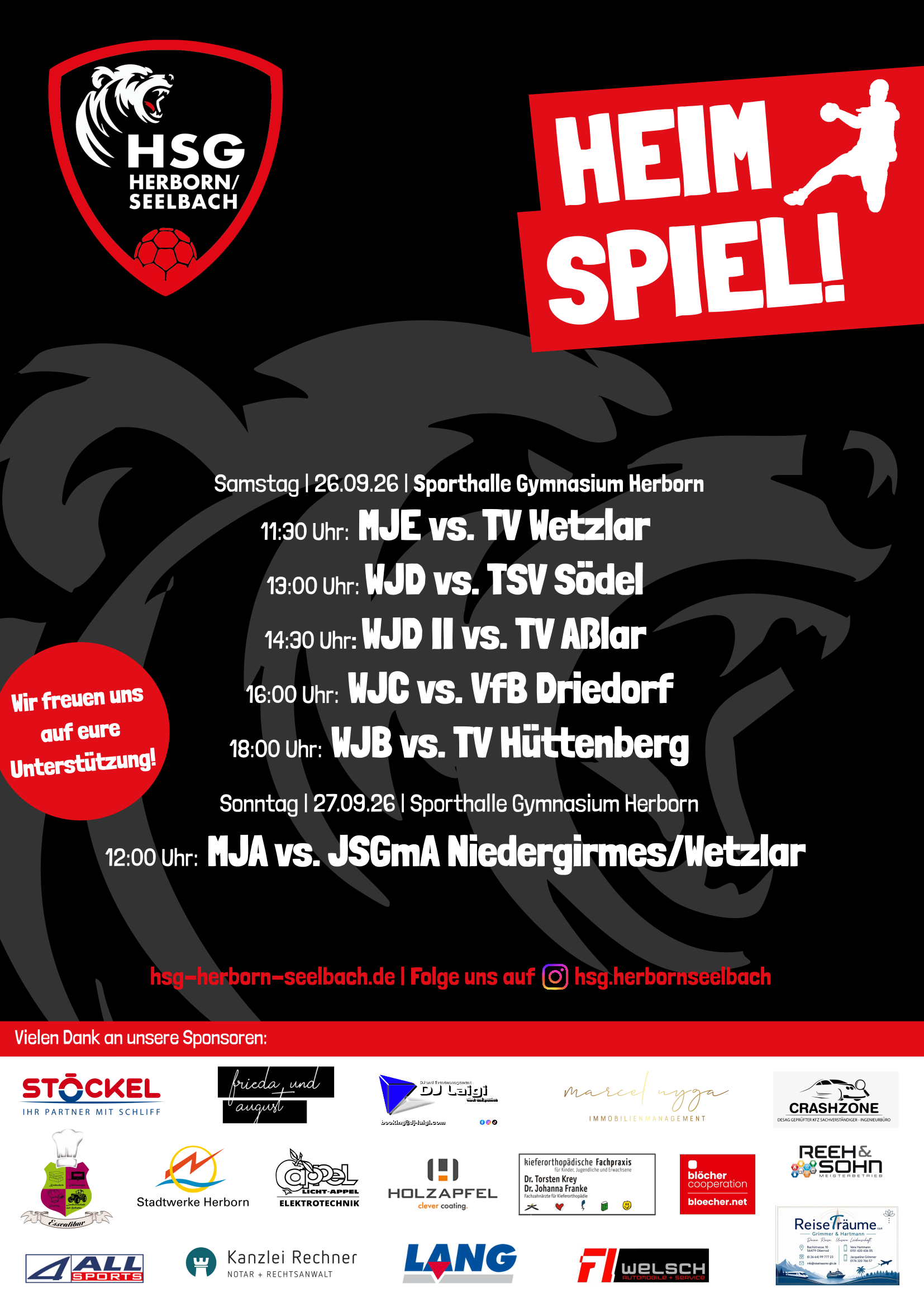 🔥 Heimspiel-Wochenende bei der HSG Herborn/Seelbach! 🔥