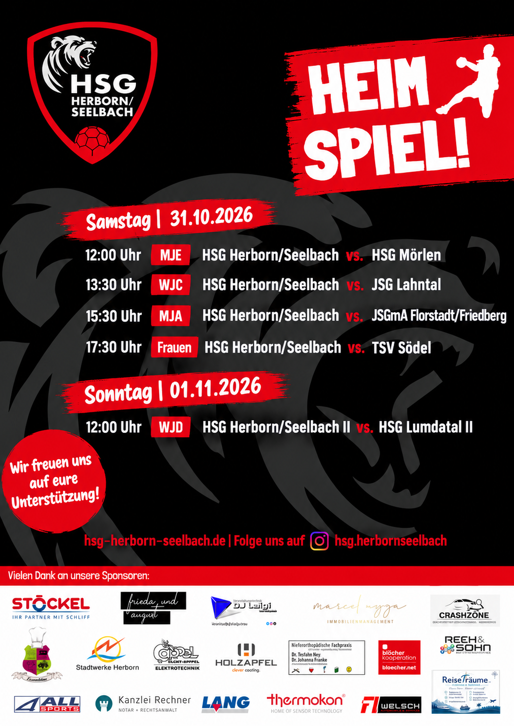 🔥 Heimspiel-Wochenende bei der HSG Herborn/Seelbach! 🔥